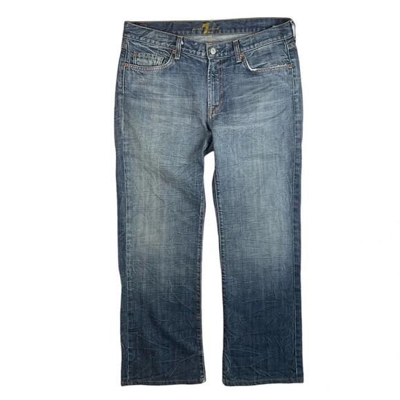 7 For All Mankind Blue Bootcut Jeans - Picture 1 of 5